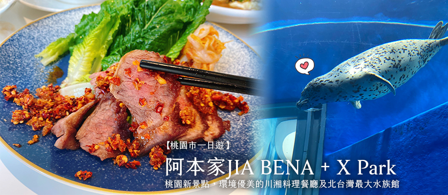 【桃園市一日遊】阿本家JIA BENA + XPark｜桃園新景點，環境優美的川湘料理餐廳及北台灣最大水族館 @ 米粒走跳台灣